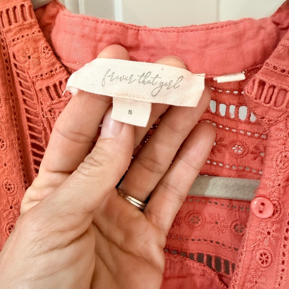 Forever That Girl Eyelet Mini Dress from Anthropologie. - Picture 3 of 10